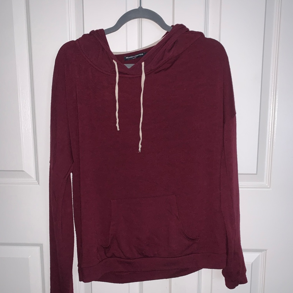 Maroon brandy pull over hoodie